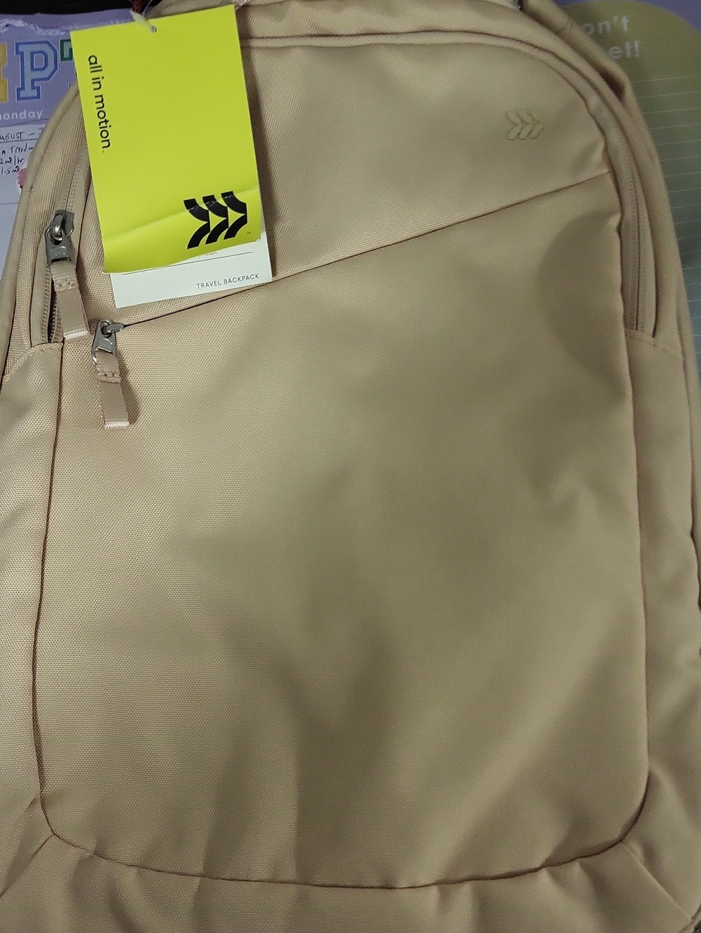 All In Motion Tan Backpack